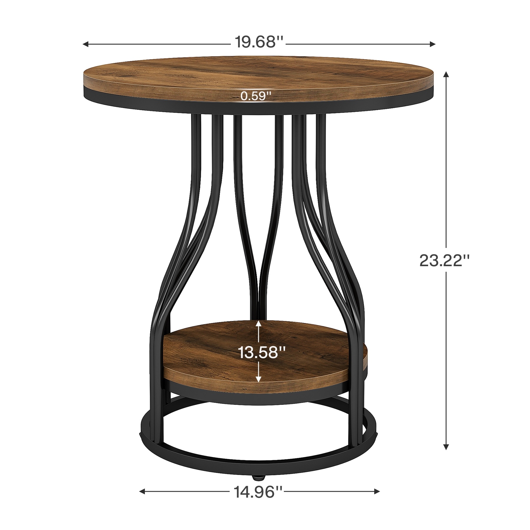 Round-Side-Table-White-Gold-