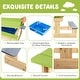 preview thumbnail 9 of 8, Gymax 3-in-1 Kids Picnic Table Outdoor Wooden Water Sand Table w/ Play - See Details