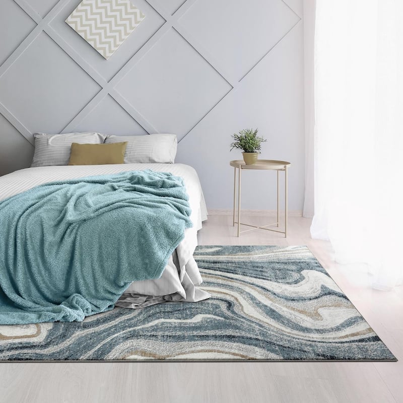 Luxe Weavers Marble Abstract Area Rug, Medium Pile Bedroom Rug