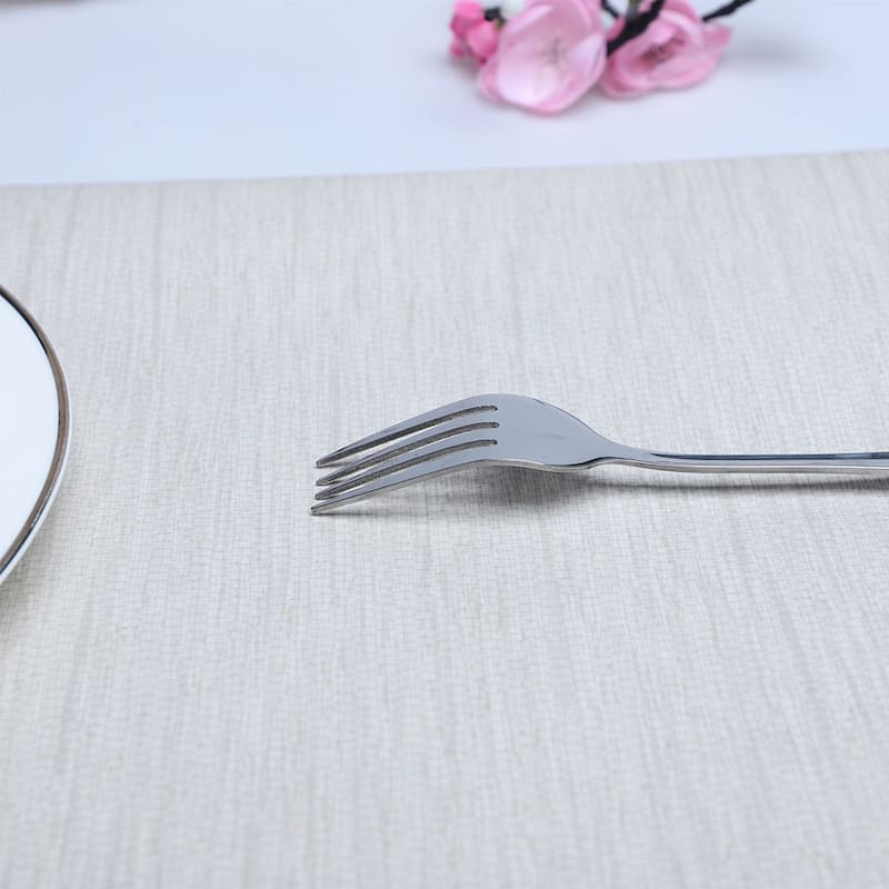 Household Tableware Stainless Steel Dinner Fork 6.8 Inches Length 5 Pcs - Silver Tone