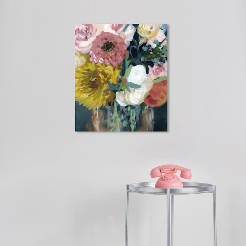 Wynwood Studio Canvas Floral and Botanical Spring Loving Pink and Traditional Wall Art Canvas Print - 20 x 16