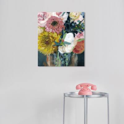 Wynwood Studio Canvas Floral and Botanical Spring Loving Pink and Traditional Wall Art Canvas Print