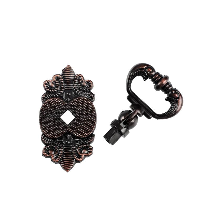 Utopia Alley Vallia Cabinet Ring Pull Knob - Vintage Cabinet Hardware with Hand Finished Oil Rubbed Bronze, 2.6"