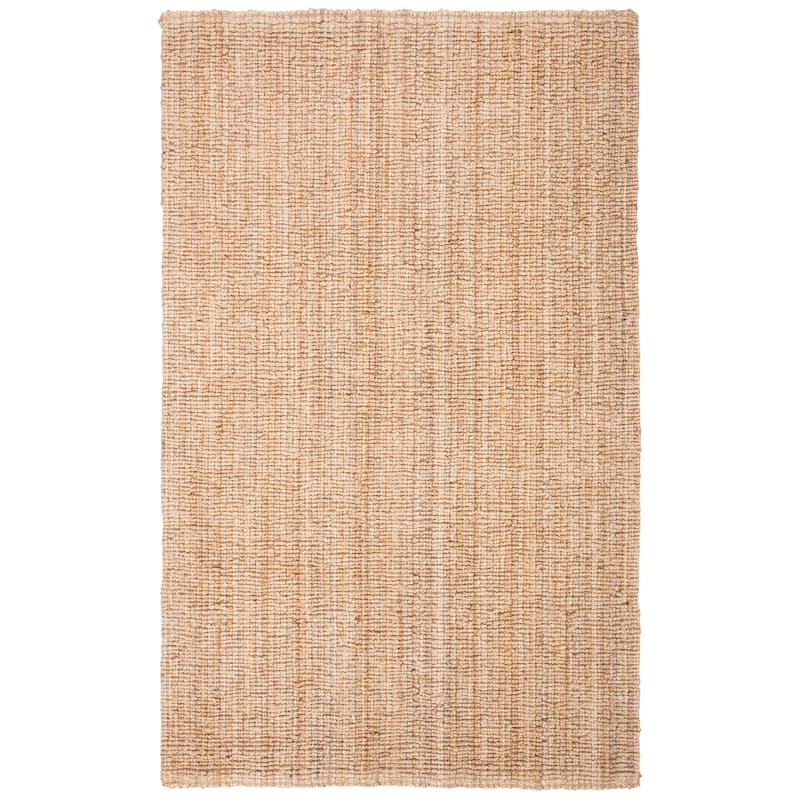 SAFAVIEH Handmade Natural Fiber Nihada Casual Solid Jute Rug - 2'3" x 5' - Beige