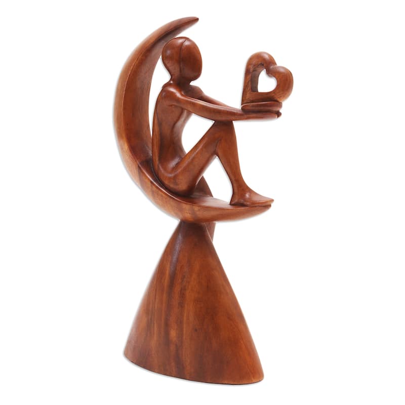 Novica Handmade A Fathers Hope Wood Sculpture