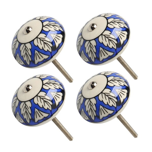 4pcs Ceramic Knobs Vintage Knob Drawer Pull Handle Furniture Cabinet Cupboard Wardrobe Dresser Decoration #6