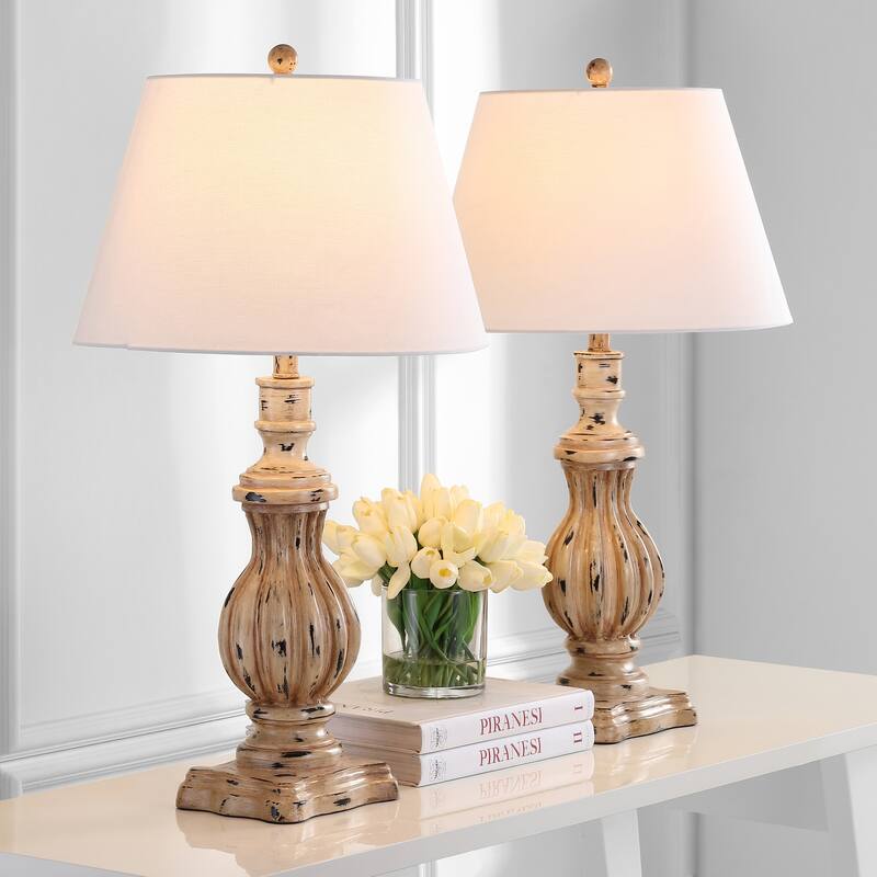 SAFAVIEH Lighting Ranit 31-inch Brown LED Table Lamp (Set of 2) - 17"x17"x31" - 17"Wx17"Dx31"H