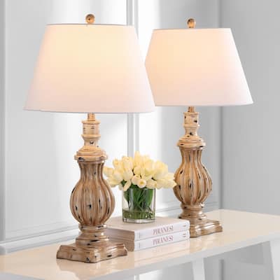 SAFAVIEH Lighting Ranit 31-inch Brown LED Table Lamp (Set of 2) - 17"x17"x31" - 17"Wx17"Dx31"H