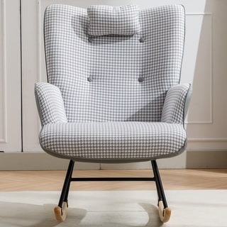 35.5 inch Comfy Wingback Rocking Chair - Bed Bath & Beyond - 39916130