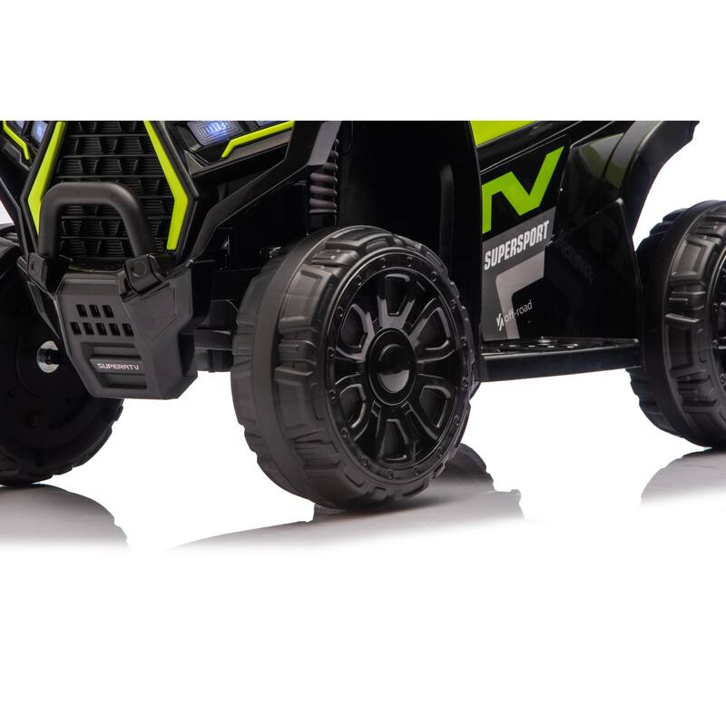 Ride On ATV, 6V Mini Off-Road Battery Powered Motorized Quad for Kids, Anti-Slip Wheels, RWD 4-Wheeler Electric Ride