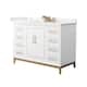 Option White / White Quartz Top / Satin Bronze Hardware