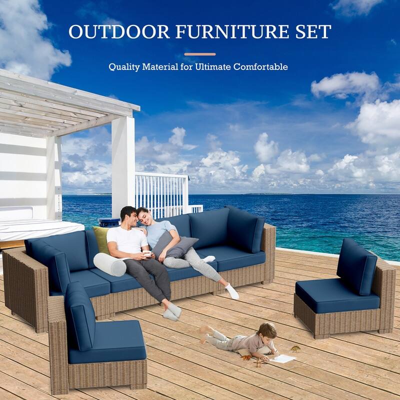 14 Piece Patio Furniture Cushion Set Outdoor Sofa Replacement Cushions