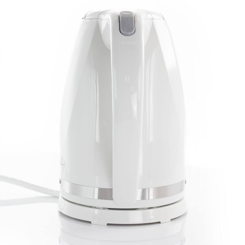 1.7L Rapid Boil Cordless Serving Electric Tea Kettle in White