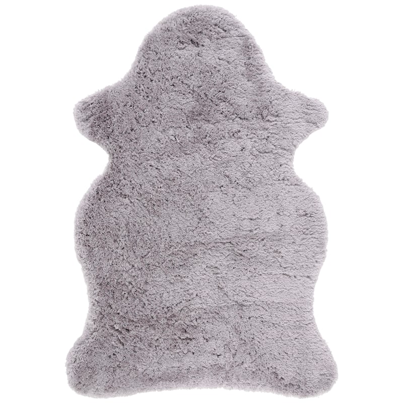 SAFAVIEH Handmade Vukosava Shag Guenevere 3-inch Extra Thick Rug - 7' x 10' Scallop - Grey - Runner/Rectangle