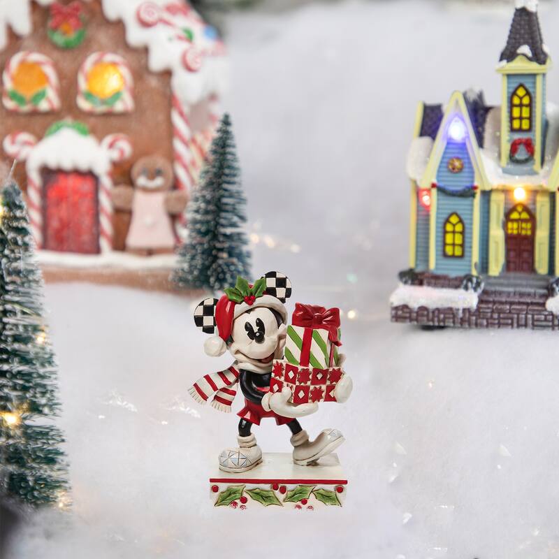 Dept 56 Mickey with Stacked Presents Christmas Figure