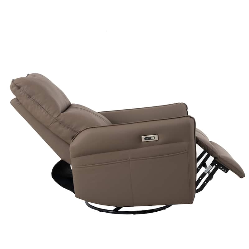 MERAX 270° Power Swivel Rocker Recliner Chair with USB Ports