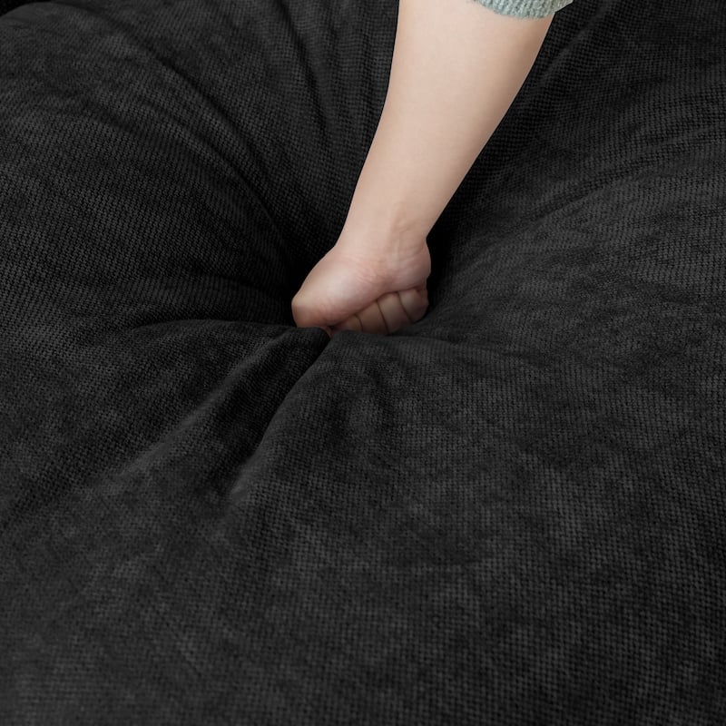 Oversized Linen Sectional Sofa Down Filled U-Shaped Couch for Living Room Set