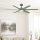 preview thumbnail 7 of 14, Fanimation Brawn 64 inch Indoor/Outdoor Smart Ceiling Fan with LED CCT Select Light Kit and Remote - Antique Graphite