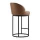preview thumbnail 45 of 51, Spruce & Spring Chloe Upholstered Swivel Counter Bar Stool with Metal Frame and Arched Back