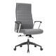 preview thumbnail 27 of 56, LeisureMod Hilton Modern High Back Leather Conference Office Chair Grey