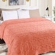preview thumbnail 82 of 95, Superior Arctic Boho Jacquard Plush Fluffy Fleece Blanket Full/Queen - Blush