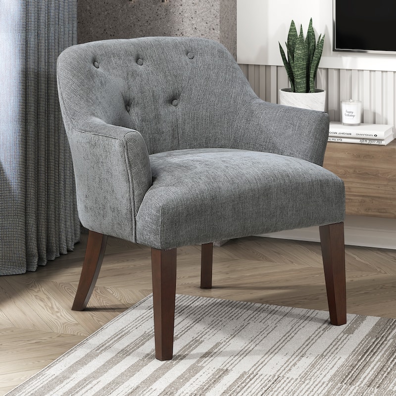 Sterling 26.5" Textured Accent Chair - Button-tufted Chair Back