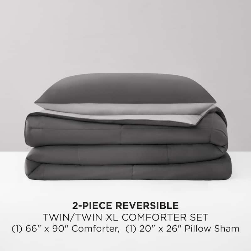 Lucky Brand Box Stitch Reversible Comforter Sets