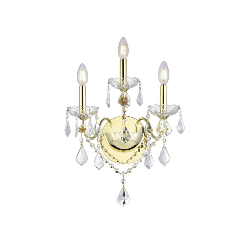 Elegant Lighting V2015W3/RC St. Francis 3 Light 17" Tall Wall Sconce - Gold
