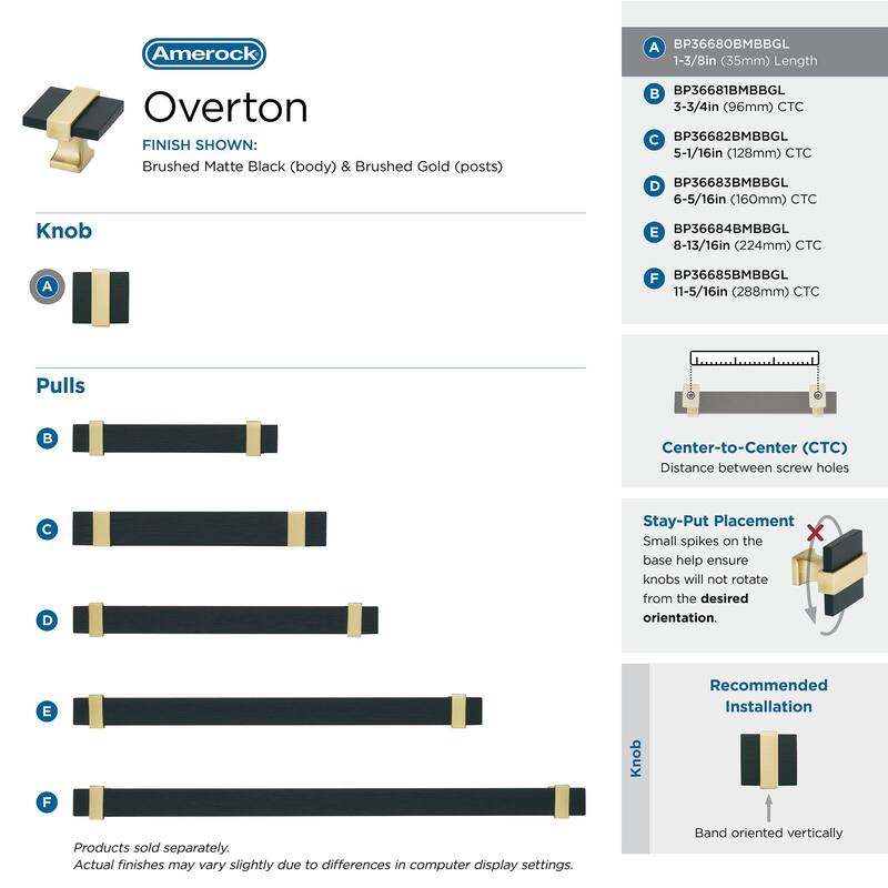Amerock Overton Cabinet and Furniture Knob
