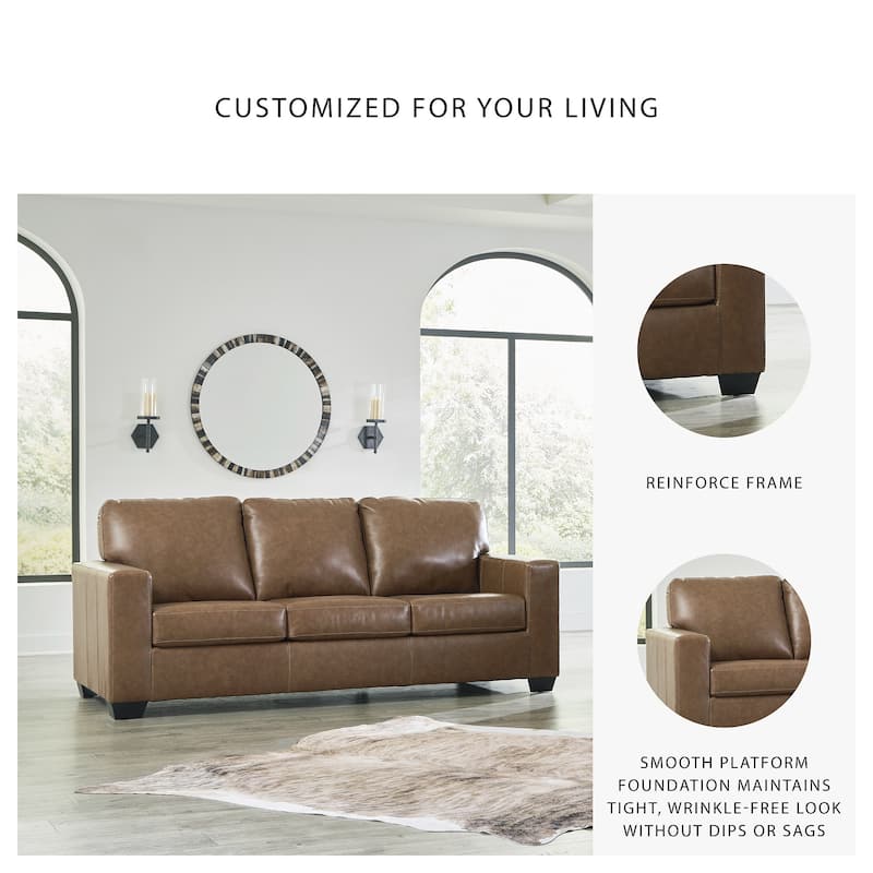Signature Design by Ashley Bolsena Caramel Sofa - 85"W x 38"D x 36"H