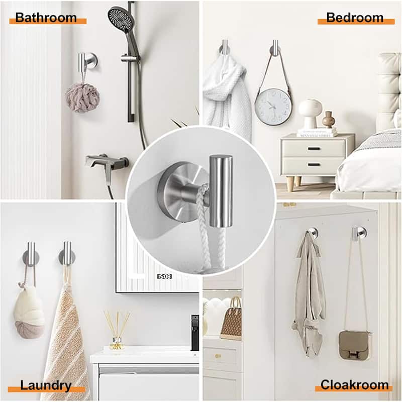Modern Bath Hardware Set Towel Holder Set in Stainless Steel