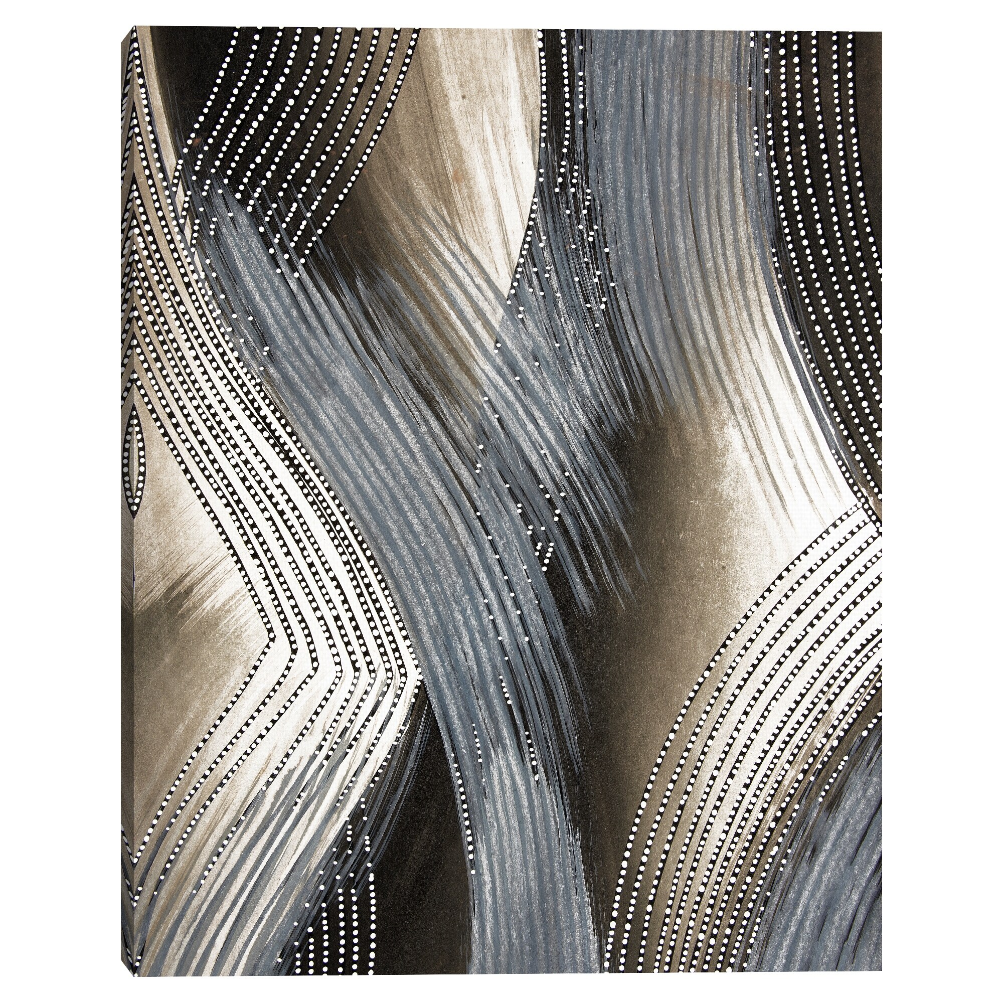 Gilded Strokes REV by Belle Maison Canvas Art Print