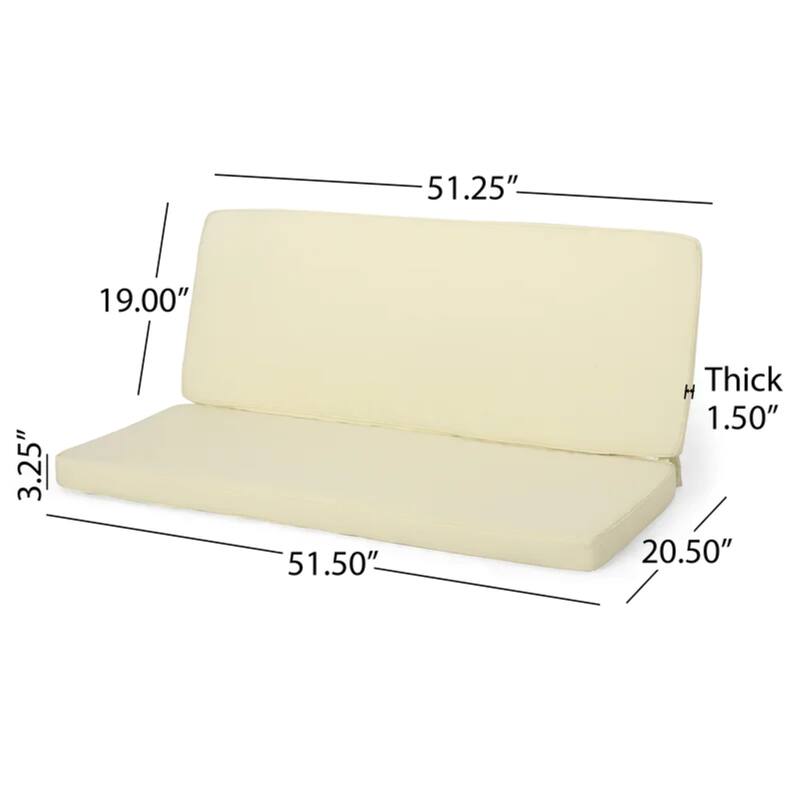 Roomfitters Carolina Loveseat Cushion Set, Back and Seat Cushions, Water Repellent Fabric, Set of 2