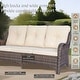 preview thumbnail 12 of 78, High Back Brown Wicker Outdoor Patio Conversation Sets with Swivel Chairs