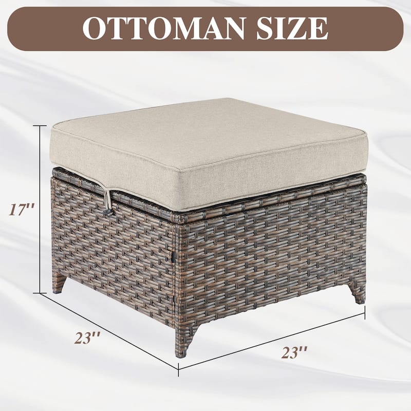 Outdoor Sofa Seating with Ottoman