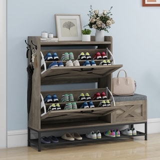 Moasis Shoe Storage Cabinet with Drawers Entryway Shoe Storage