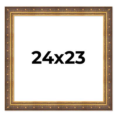 24x23 Frame Vintage Gold Solid Wood Picture Frame | 2.5 Inch Moulding