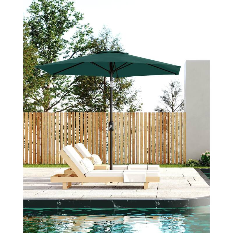 Coromose 7.5FT Patio Umbrella Outdoor, 6 Sturdy Ribs UV Protection,for Deck Poolside Backyard