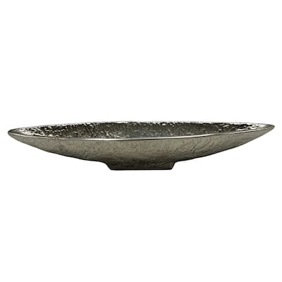 14 Inch Wide Decorative Handmade Aluminum Modern Tray - 14 x 3 x 2 in