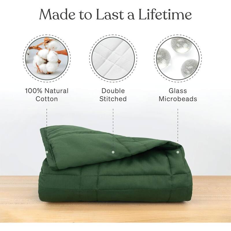 Cool Cotton Weighted Blanket - 15lb Full/Queen