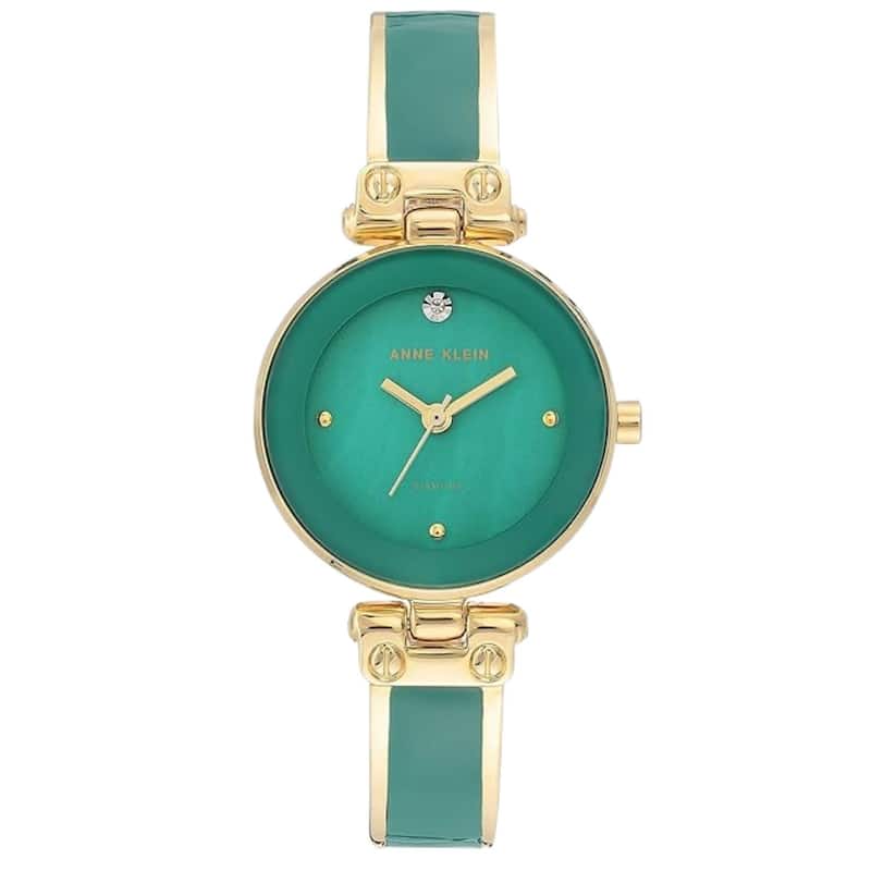 Anne Klein Women's Accented Green Dial Watch - AK/1980GYRG - One Size
