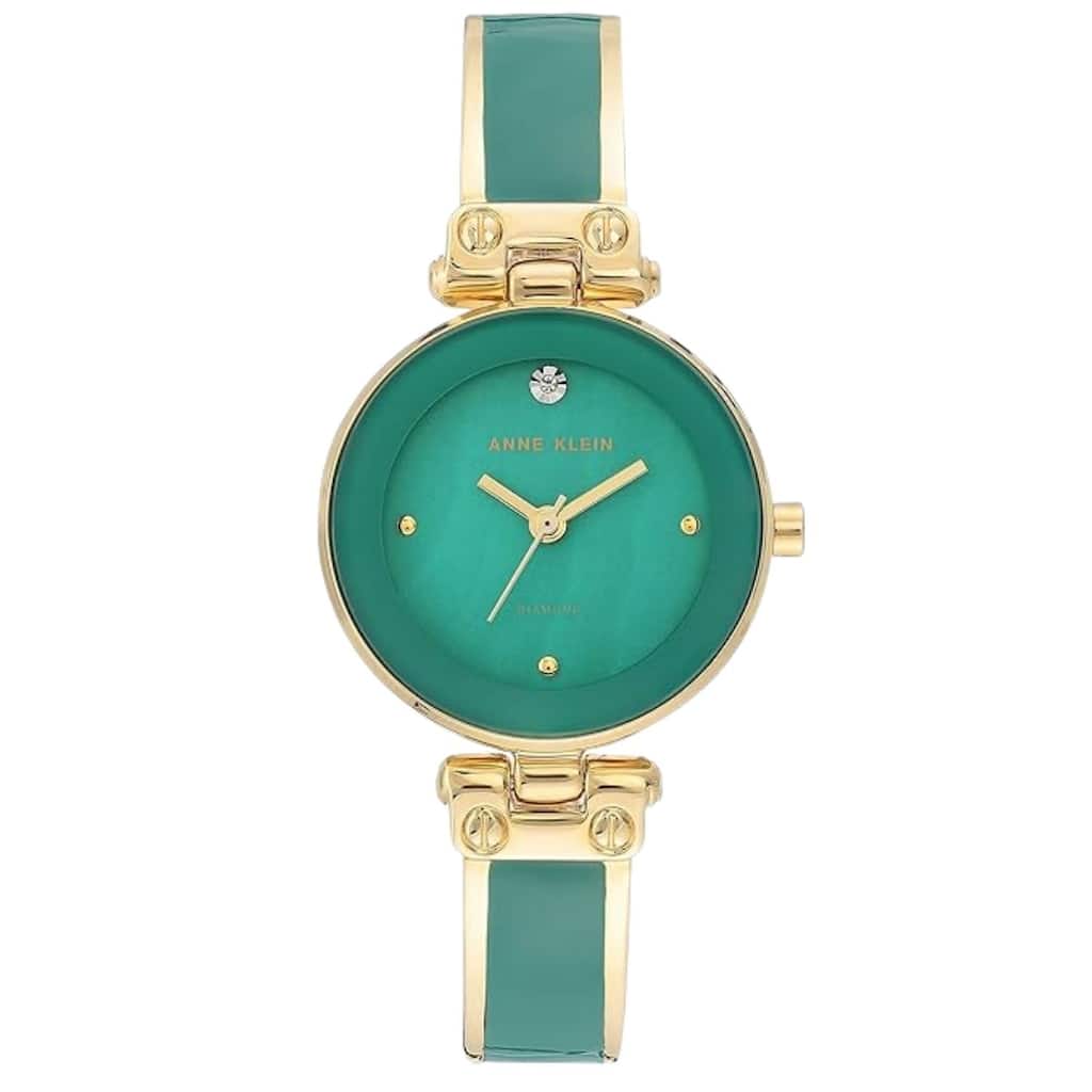 Anne Klein Women's Accented Green Dial Watch - AK/1980GYRG - One Size