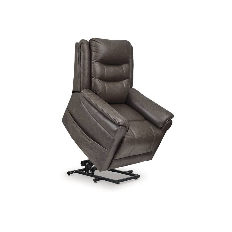 Signature Design by Ashley Oatman Dark Gray Power Lift Recliner