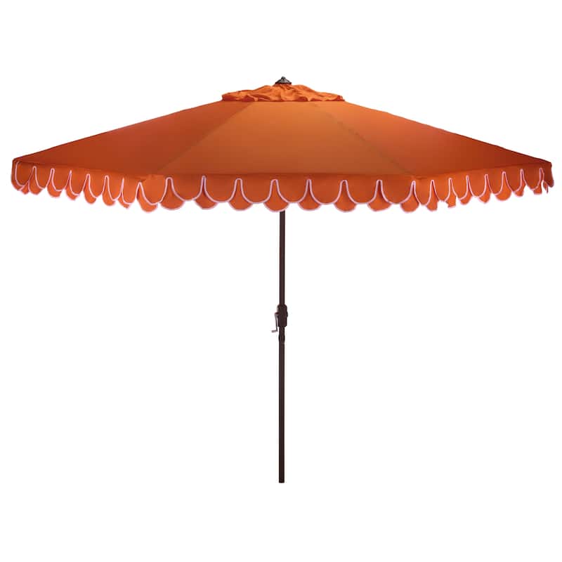 SAFAVIEH Outdoor Vilborg Valance 11Ft Round Umbrella