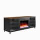Avenue Greene Westwood Fireplace TV Stand TVs up to 70 Inches Wide - Black/Walnut Top