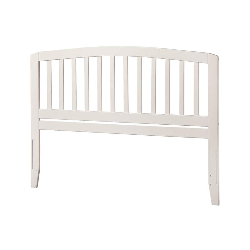 Richmond Slatted Wood Headboard with Rounded Top, USB Charging Port, and Easy Bed Frame Attachment
