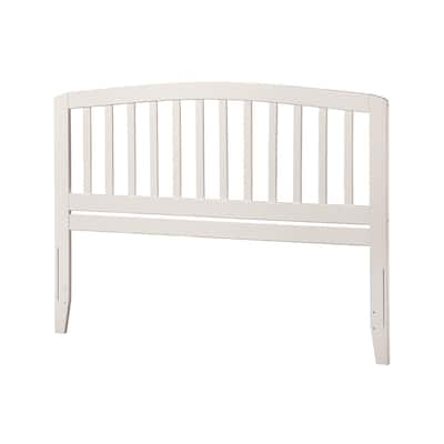 Richmond Slatted Wood Headboard with Rounded Top, USB Charging Port, and Easy Bed Frame Attachment