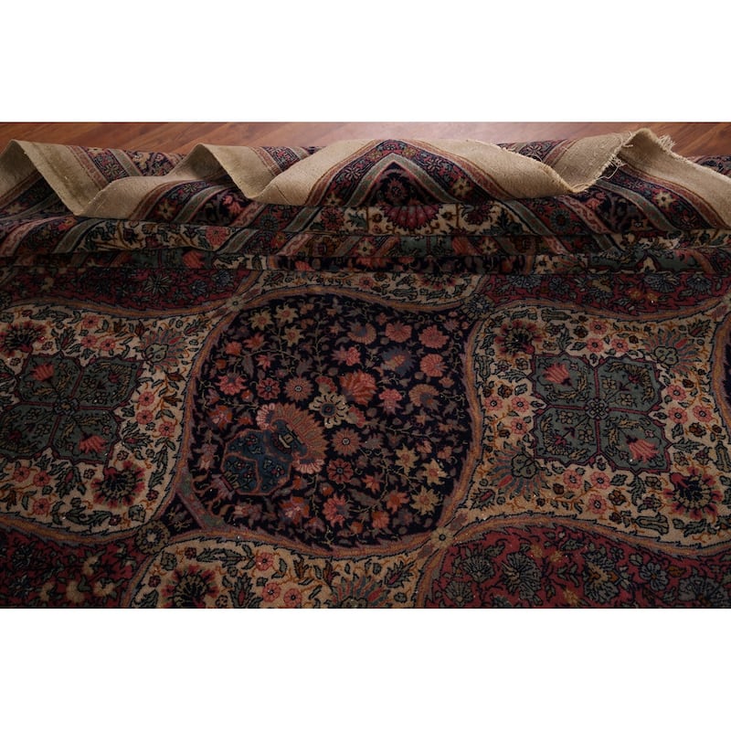 Vegetable Dye Kerman Persian Large Rug Handmade Wool Carpet - 13'3" x 17'3"