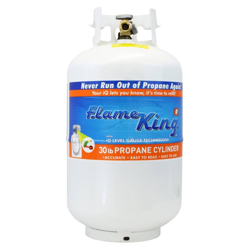 Flame King 30LB Steel Propane Tank Cylinder with Gauge and OPD Valve