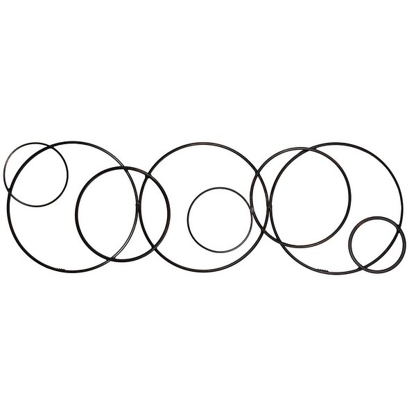 Brewster U1153 Ruth 9 1 2 X 31 Abstract Circles Patterns And Designs Metal Wall Art Black